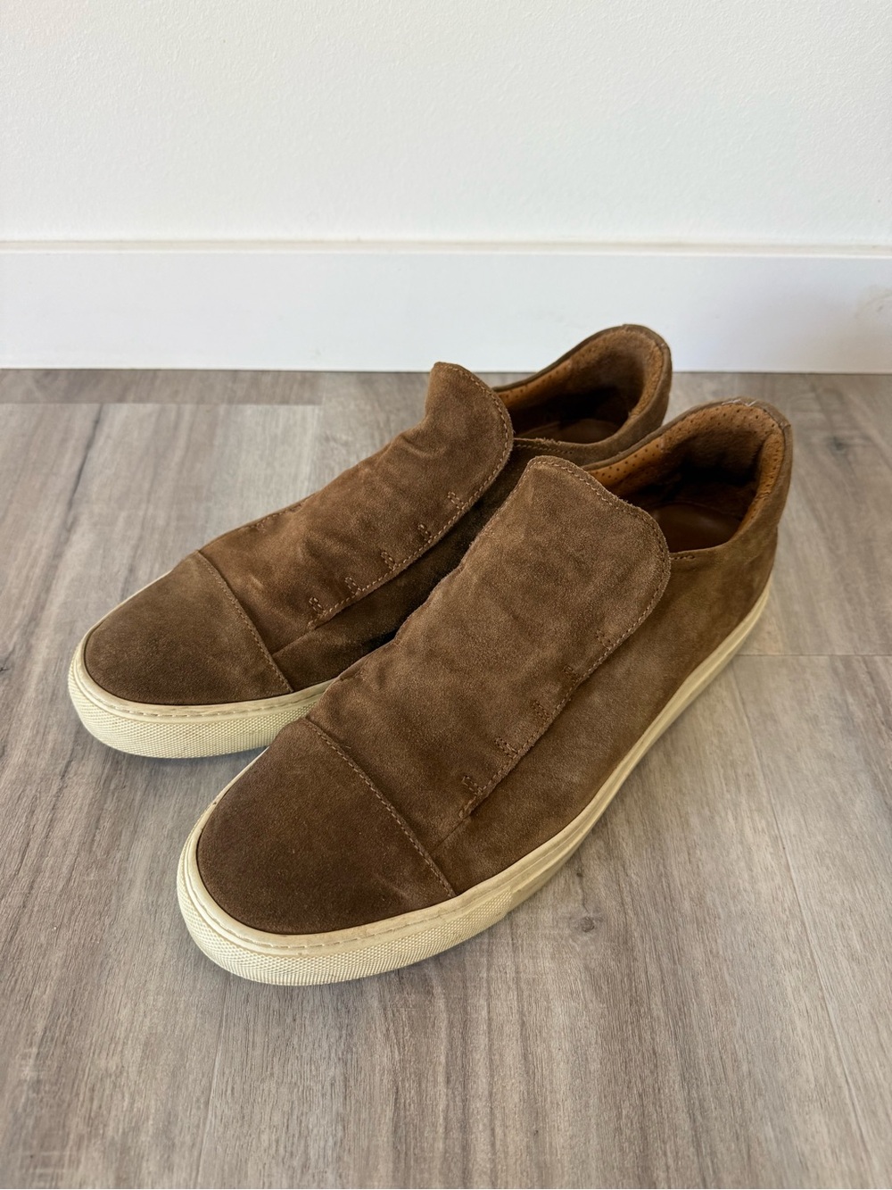John Varvatos Slip-On Suede Sneakers - Brown